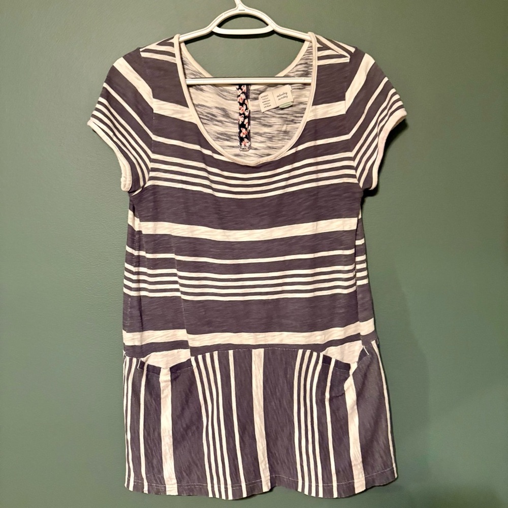 Anthropologie Tunic Style Striped Shirt